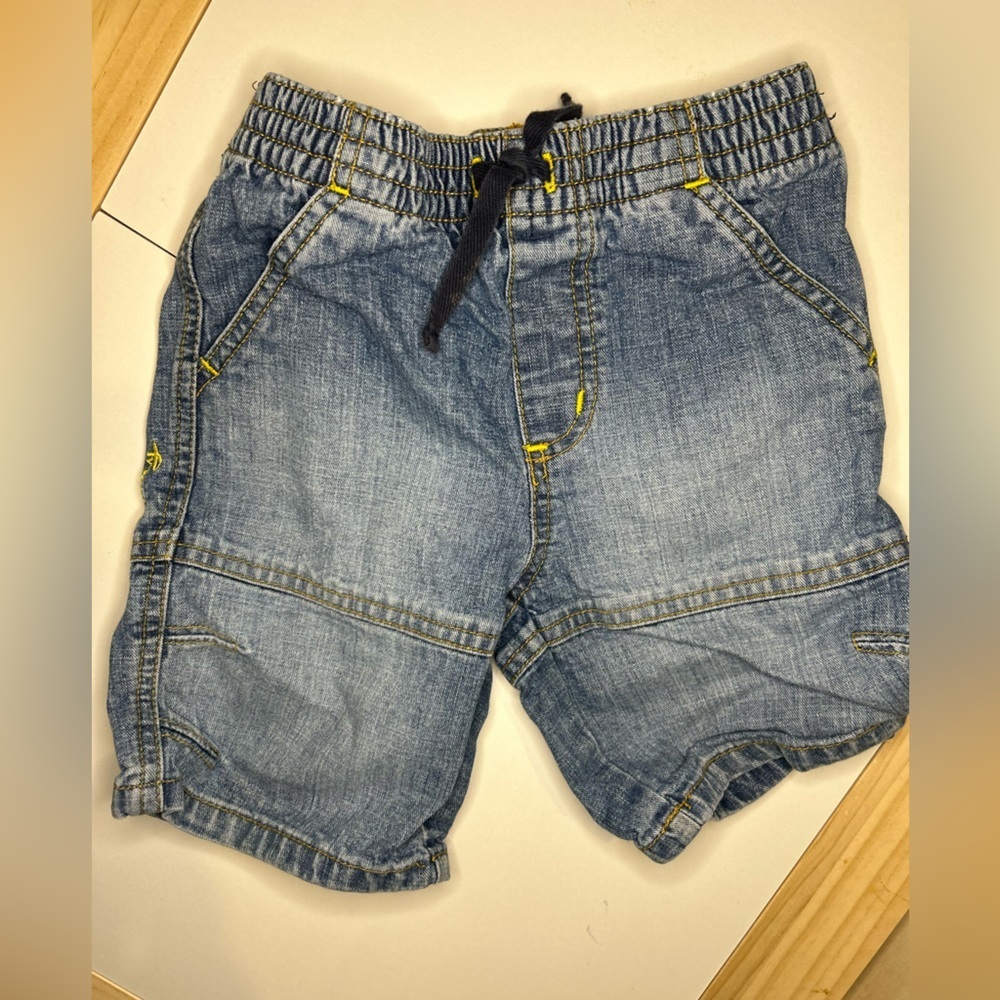 Old Navy Denim Shorts with Yellow Stitching